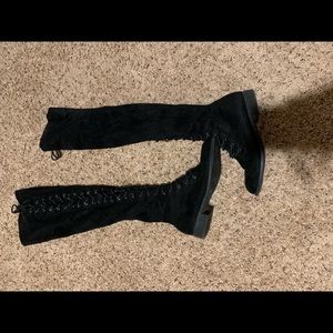 Lace Up Knee Boots